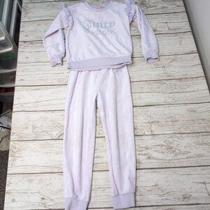 Juicy Couture Light Pink Purple Girls Matching Top and Bottom Size 6